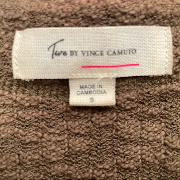 Vince Camuto Taupe Textured Cardigan - Picture 2 of 7